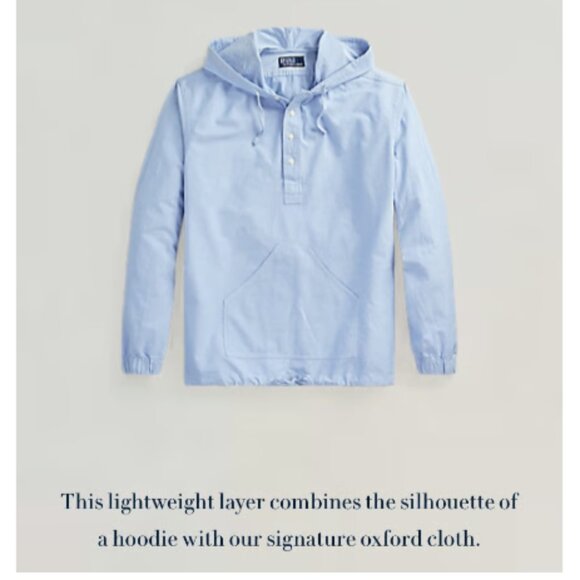 Polo Ralph Lauren Oxford Hooded Popover Shirt - Picture 4 of 10